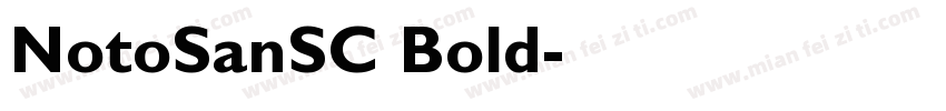 NotoSanSC Bold字体转换